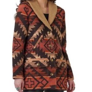 Double D Ranch Bar X Car Coat blanket coat aztec native jacket Nwt $800!